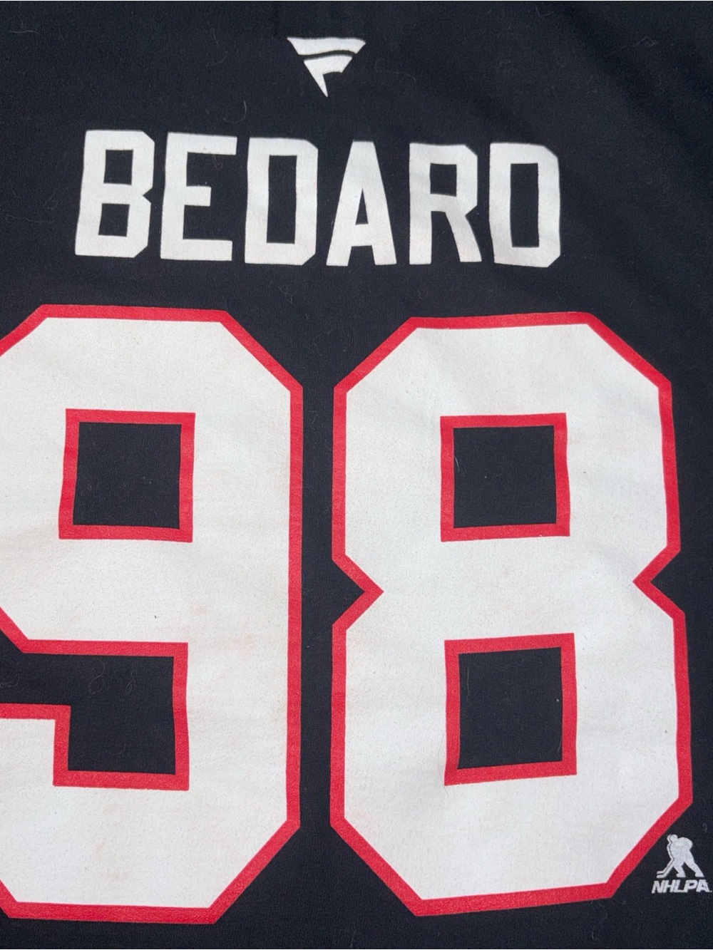 Fanatics Black Conner Bedard Chicago Blackhawks Pullover Hoodie